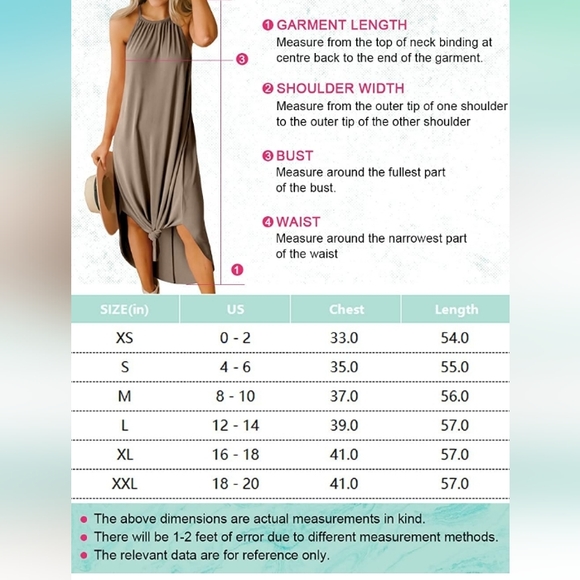 NWOT For G and L Women's Summer Side Slit Halter Maxi Dress, new, no tags - Picture 3 of 5